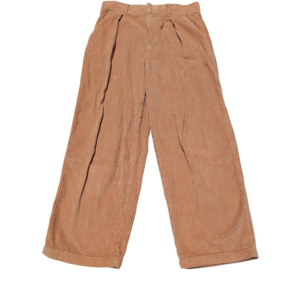 BDG Pants Womens 6 Orange Corduroy‎ Wide Leg Pleated High Rise Retro Boho Skater